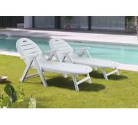 Caiman lot de 2 bains de soleil blanc