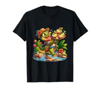 Caiman ludique livrant du jus de Cactus dans des Tasses en Coquille T-Shirt