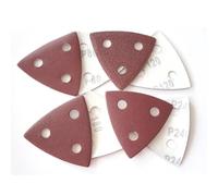 CAIMEI SANDER Triangle Sable Papier 80 Grain 80 * 80 * 80mm Crochet et Boucle 3 Trous Triangle Disques de Ponçage Poli pour Métal Bois, Polisseuses, Outils Rotatifs de Meuleuse - One Grit