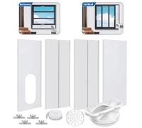 Cainda Kit d'évent de fenêtre avec Joint pour climatiseur Portable - Tuyau d'échappement de diamètre 13/15cm (5/5.9in), Longueur réglable 43-144cm (17-55in)