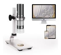Cainda Microscope numérique 4K 3840 x 2160p WiFi avec Support en métal réglable, Microscope Portable sans Fil pour Smartphones et Windows Mac PC