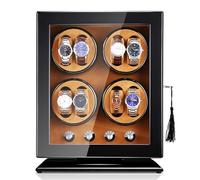 CAINV Remontoir Vertical de boîte Montre Luxe à 8 Positions for Tourbillon électrique Automatique Remontoir boîtier Verrouillage Organisateur Affichage Anti-poussière Grande capacité(E)