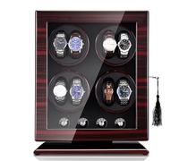 CAINV Remontoir Vertical de boîte Montre Luxe à 8 Positions for Tourbillon électrique Automatique Remontoir boîtier Verrouillage Organisateur Affichage Anti-poussière Grande capacité(B)