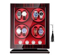 CAINV Remontoir Vertical de boîte Montre Luxe à 8 Positions for Tourbillon électrique Automatique Remontoir boîtier Verrouillage Organisateur Affichage Anti-poussière Grande capacité(C)