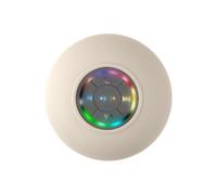 CAIONPLE 1 Ensemble de Haut-Parleurs de Douche sans Audio de Salle de Bain RVB Lumière Bluetooth Haut-Parleur à Ventouse Étanche, Blanc