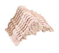 CAIONPLE 10 PCS Floral Bois Sculpte Decal Coin Applique Decorer Cadre en Bois Figurines Cabinet Decoratif Artisanat