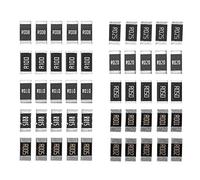 CAIONPLE 50 Pcs Alliage Résistance 2512 SMD Kit D'Échantillons De Résistance, 10 Sortes X 5 Pièces = 50 Pièces R001 R002 R005 R008 R010 R015 R020 R025 R050 R100