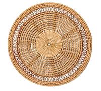 CAIONPLE Accueil Tissé Mur Panier Naturel Boho Décor à Décoratif Rotin Décor Tissé Mur Décor Tissé Tenture Murale 11.8 Pouces