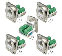 CAIONPLE Adaptateur de Borne à Vis à sur Panneau RJ45 Module Réseau de Connecteur à sur Panneau RJ45/8P8C