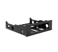 CAIONPLE Adaptateur de support de baie de disque dur de 3,5 à 5,25 pouces, 3,5 appareils dans une baie de 5,25 pouces