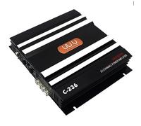 CAIONPLE Amplificateur de voiture 3800 W 2 canaux en alliage d'aluminium noir puissant amplificateur de puissance audio stéréo de voiture pour caisson de basses de voiture, durable, facile à utiliser