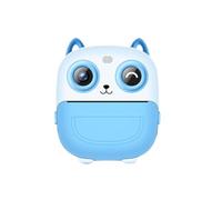 CAIONPLE Appareil photo numérique pour enfants, mini imprimante 2,4, 1080p, double caméra, portable, avec carte mémoire pour enfants, bleu