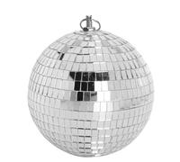 CAIONPLE Boule de Miroir de LumièRe Disco de 30 Cm, Boules de Miroir de FêTe RéFléChissantes ArgentéEs avec Anneaux Suspendus pour la Danse, l'anniversaire,