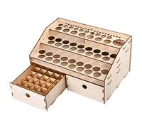 CAIONPLE Bricolage Organisateur en Bois Les Bouteilles de Peinture Support D'Affichage Porte-Brosses Support Espace de Rangement Outil de ModèLe