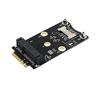 CAIONPLE Carte réseau sans fil PCI-E vers M.2 A/E Mini PCIE vers M2 NGFF Key A+E Wifi Card Raiser Adaptateur Wifi avec fente pour carte SIM pour modules WiFi/WWAN/LTE