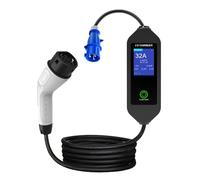 CAIONPLE Chargeur de voiture électrique portable 1 phase, compatible WiFi et Bluetooth, 7 kW 32 A avec fonction de charge rapide