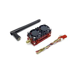 CAIONPLE Émetteur Vidéo FPV 5W 5.8G VTX 5000mW 48CH avec Ventilateur de Refroidissement 2S-6S pour Drone RC Longue Portée FPV