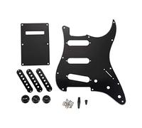 CAIONPLE Ensemble avec 3 couches noires 11 trous SSS Pickguard Plaque pour les micros Couverture Boutons Guitare Conseils Pièces et accessoires - 52 x 52 x 52 mm