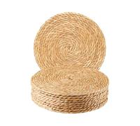 CAIONPLE Ensemble de 10 Sets de Table Tissés Ronds, Sets de Table en Rotin Boho de 12 Pouces, Tissés à la Main, pour Table à Manger, Maison, Mariage