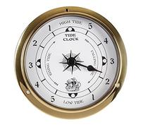 CAIONPLE Horloge de MaréE, Testeur Mural en Cuivre Coque Marine pour Station MéTéO, Bateau Suspendu à L'Aide D'Une Horloge de MaréE, 115 Mm
