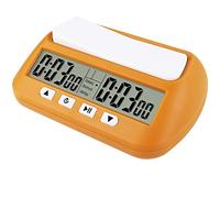 CAIONPLE Horloge D'éChecs, Minuterie D'éChecs NuméRique et Minuterie de, Horloge Professionnelle Portable Polyvalente 3 en 1 Jaune