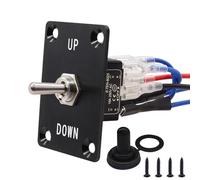 CAIONPLE Interrupteur Momentané à 6 Broches, 3 Positions (ON)-Off-(ON) UP/Down, Polarité Inversée, Interrupteurs à Bascule, Plastique Noir, Métal