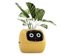 CAIONPLE Ivy Smart Planter Petit pot de fleurs rechargeable par USB pour l'intérieur comme décoration d'intérieur. Rend la culture des plantes facile et amusante. Jaune