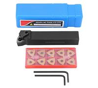 CAIONPLE Kit de support pour outil rotatif 20 mm MWLNR2020K08 + 10 inserts en carbure WNMG0804