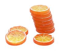 CAIONPLE Lot de 10 tranches de citron en forme de fruits artificiels - Modèle réaliste pour la décoration de - Orange