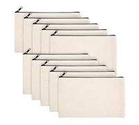 CAIONPLE Lot de 10 trousses de bricolage en toile de coton pour crayons de maquillage