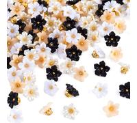 CAIONPLE Lot de 100 boutons à coudre en plastique en forme de fleur de 12,5 mm pour travaux manuels, vêtements et projets de bricolage, décoration de scrapbooking, , installation facile, facile