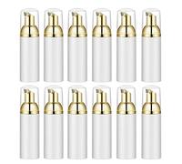 CAIONPLE Lot de 12 bouteilles vides de savon de voyage - 50 ml - Bouteilles en plastique - Distributeur de pompe à savon mousse