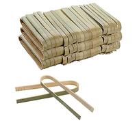 CAIONPLE Lot de 120 mini pinces en bambou, 4 pinces jetables, mini pinces à toast jetables respectueuses de l'environnement