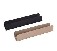 CAIONPLE Lot de 2 emporte-pièces rectangulaires, en forme de U, en acier au carbone, pour biscuits, gâteaux, pain, noir et doré