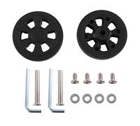 CAIONPLE Lot de 2 roulettes de rechange pour valise de 60 mm x 15 mm - Résistantes à l'usure - Protection de l'environnement - En polyuréthane - Noir
