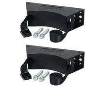 CAIONPLE Lot de 2 supports de réservoir de propane pour bouteilles de gaz avec vis et chaîne de sécurité, support 4-12 (noir)