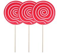 CAIONPLE Lot de 3 accessoires de sucettes simulées, modèle de sucettes, décoration de mariage, festival, décoration de fête, durable, facile à utiliser, rouge