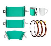 CAIONPLE Lot de 3 emballages de tasses en silicone par sublimation 3D, avec 3 rouleaux de de transfert de chaleur de 33 m pour impression sur machine de transfert de tasses