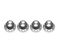 CAIONPLE Lot de 4 boutons en métal potentiomètre avec plaque tournante de 0 à 9 pour tige de 6 mm