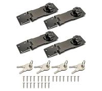 CAIONPLE Lot de 4 serrures à cliquet à 4 boutons rotatifs avec clés - Serrure de sécurité avec vis de fixation