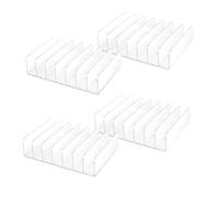 CAIONPLE Lot de 4 supports de rangement pour CD en acrylique transparent avec étagère de présentation clipsable pour CD/DVD, étagère de rangement pour CD, facile à utiliser, 17 x 12,5 x 4 cm