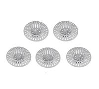 CAIONPLE Lot de 5 filtres à cheveux Spacer Lavabo Antiblocage en plastique blanc Grille de drainage Filtre