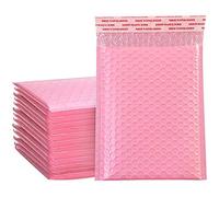 CAIONPLE Lot de 50 enveloppes en mousse auto-scellantes - Enveloppes rembourrées avec bulle - Rose
