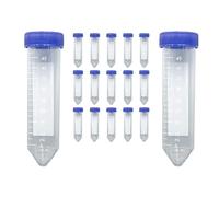 CAIONPLE Lot de 50 tubes de centrifugeuse coniques scientifiques de 50 ml en plastique avec bouchons à vis, tubes à essai stériles de 50 ml avec couvercle, faciles à utiliser