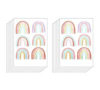 CAIONPLE Lot de 72 stickers muraux arc-en-ciel pour chambre d'enfant, chambre à coucher, décoration de chambre à coucher