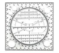 CAIONPLE ModèLe de Dessin de Cercle Multifonctionnel, Outil de Dessin GéOméTrique, RèGle de Mesure, Angle Rotatif