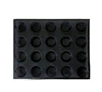 CAIONPLE Moule en silicone à 20 trous gâteau T mini pizza modèle pain rond moule hamburger moule anti-adhésif plaque de cuisson outil