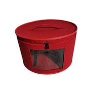CAIONPLE Organisateur de boîtes à chapeaux rondes - Sac de rangement pliable avec couvercle anti-poussière - Grande boîte de rangement pour chapeaux D