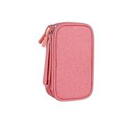 CAIONPLE Sac de rangement portable pour câbles de données - Étanche - Câble de données USB - Chargeur de prise - Organiseur de voyage - Rose