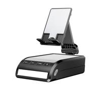 CAIONPLE Support de téléphone portable avec haut-parleur Bluetooth, lumière LED, microphone intégré, support de téléphone portable pliable